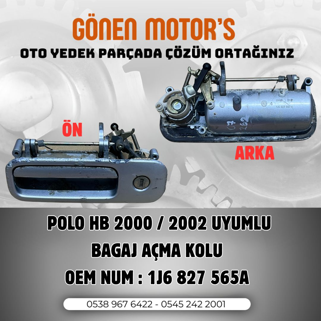 162 - VW Polo 6N2 Bagaj Açma Kolu – OEM: 1J6827565A